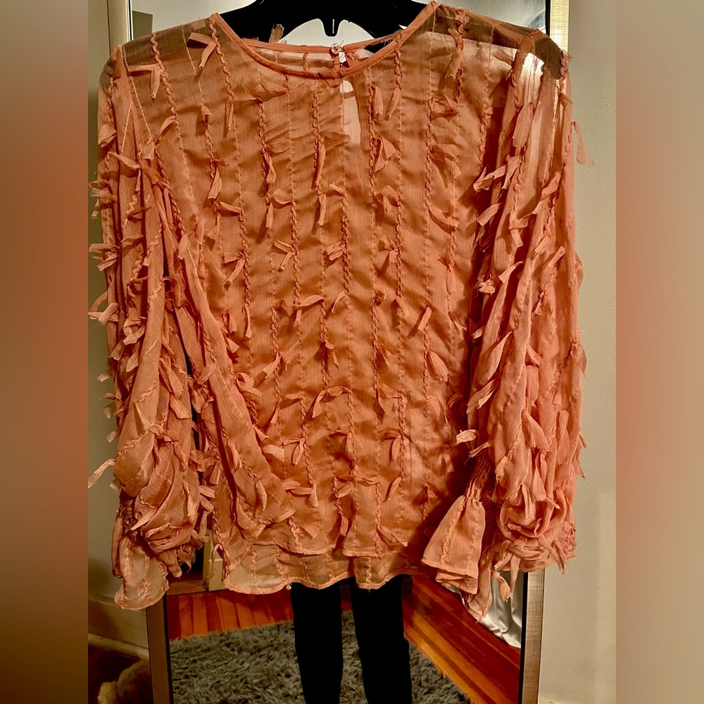 Zara Size M Delicate Pink Top